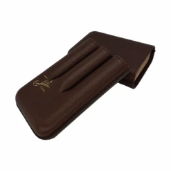 Edward Sahakian 3 Cigar Case - Brown(Bosquet X Edward Sahakian 3 Finger Cigar Case Black 1) -Davidoff London 3F Brown Open
