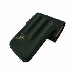 Edward Sahakian 3 Cigar Case - Green(Bosquet X Edward Sahakian 3 Finger Cigar Case Green Green) -Davidoff London 3F Green Open