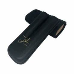 Edward Sahakian 2 Cigar Case - Black(Bosquet X Edward Sahakian 2 Finger Cigar Case Black) -Davidoff London Bosquet2F Black Open