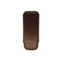 Edward Sahakian 2 Cigar Case - Brown(Bosquet X Edward Sahakian 2 Finger Cigar Case Brown) -Davidoff London Bosquet2F Brown Gold Closed