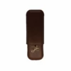 Edward Sahakian 2 Cigar Case - Brown(Bosquet X Edward Sahakian 2 Finger Cigar Case Brown) -Davidoff London Bosquet2F Brown Gold Logo