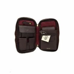 The Cigar Holder Cigar Case - Brown & Burgundy(The Cigar Holder Cigar Case Brown Burgundy) -Davidoff London Brown Open