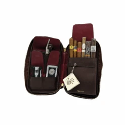The Cigar Holder Cigar Case - Brown & Burgundy(The Cigar Holder Cigar Case Brown Burgundy)